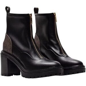 Michael Kors Cyrus Zip Bootie Black/Brown 9 M